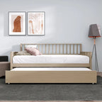 CraftPorch Classic Wooden Twin Size Daybed With Trundle