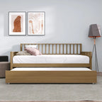 CraftPorch Classic Wooden Twin Size Daybed With Trundle