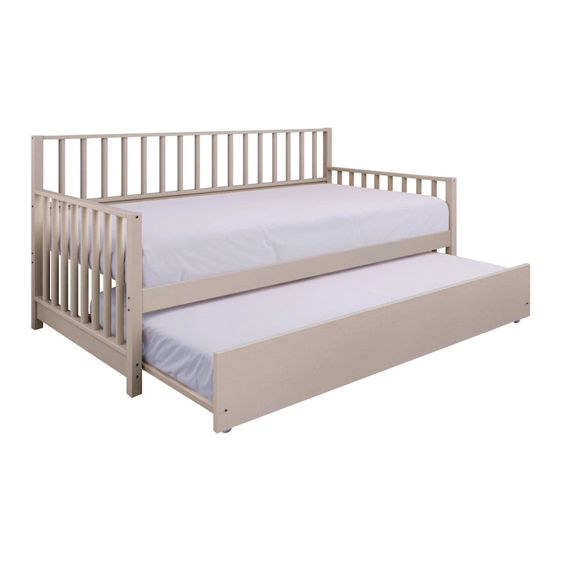 CraftPorch Classic Wooden Twin Size Daybed With Trundle