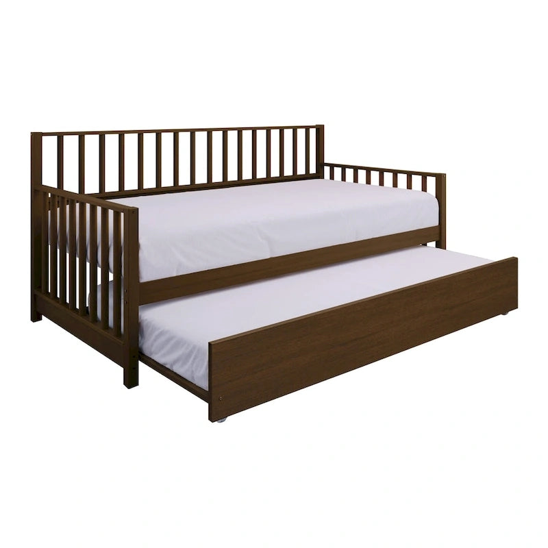 CraftPorch Classic Wooden Twin Size Daybed With Trundle