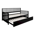 CraftPorch Classic Wooden Twin Size Daybed With Trundle