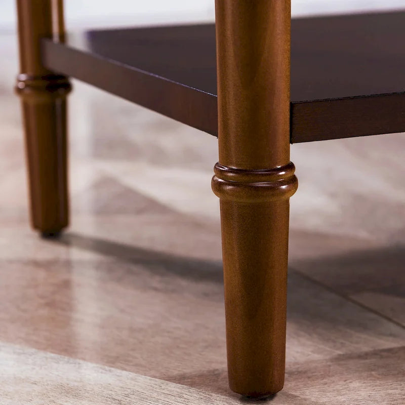 Coastal Charging Nightstand Side Table One Drawer