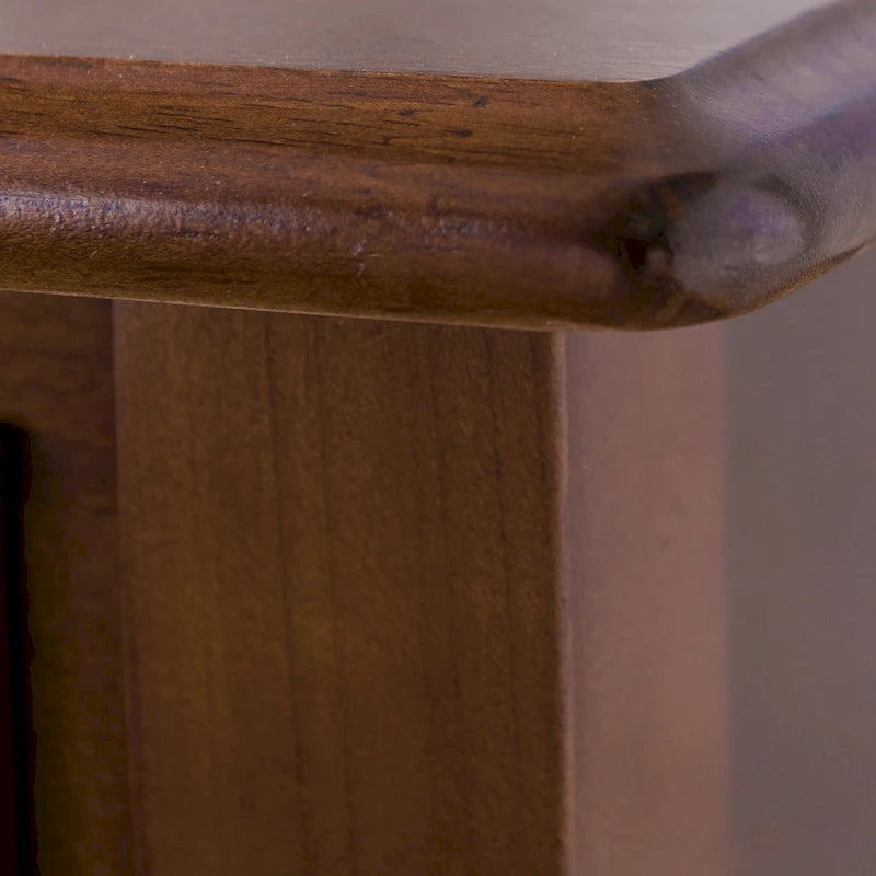 Coastal Charging Nightstand Side Table One Drawer