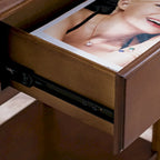 Coastal Charging Nightstand Side Table One Drawer