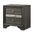 Bara Contemporary Grey Solid Wood 2-Piece Storage Platform Bedroom Set by Furniture of America