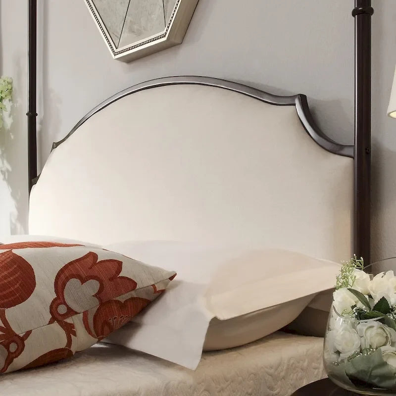 Andover Cream Linen Canopy Poster Bed by iNSPIRE Q Classic