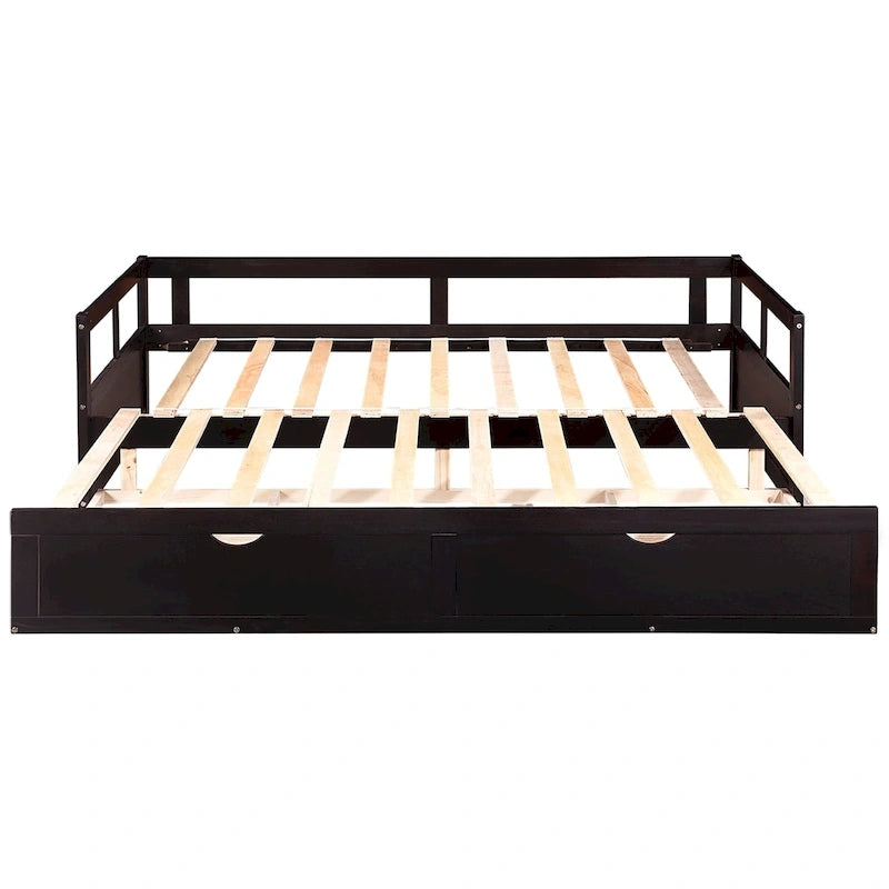 Extendable Bed Daybed with Two Drawers