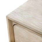 Furniture of America Drayden Transitional Oak Solid Wood 2-Drawer Nightstand with Metal Legs