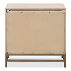 Furniture of America Drayden Transitional Oak Solid Wood 2-Drawer Nightstand with Metal Legs