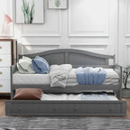 Twin Wooden Daybed with Trundle Bed