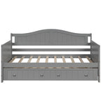 Twin Wooden Daybed with Trundle Bed