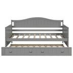 Twin Wooden Daybed with Trundle Bed