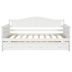 Twin Wooden Daybed with Trundle Bed