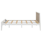 Plank and Beam Modern Queen-Size Bed with Slatted Headboard