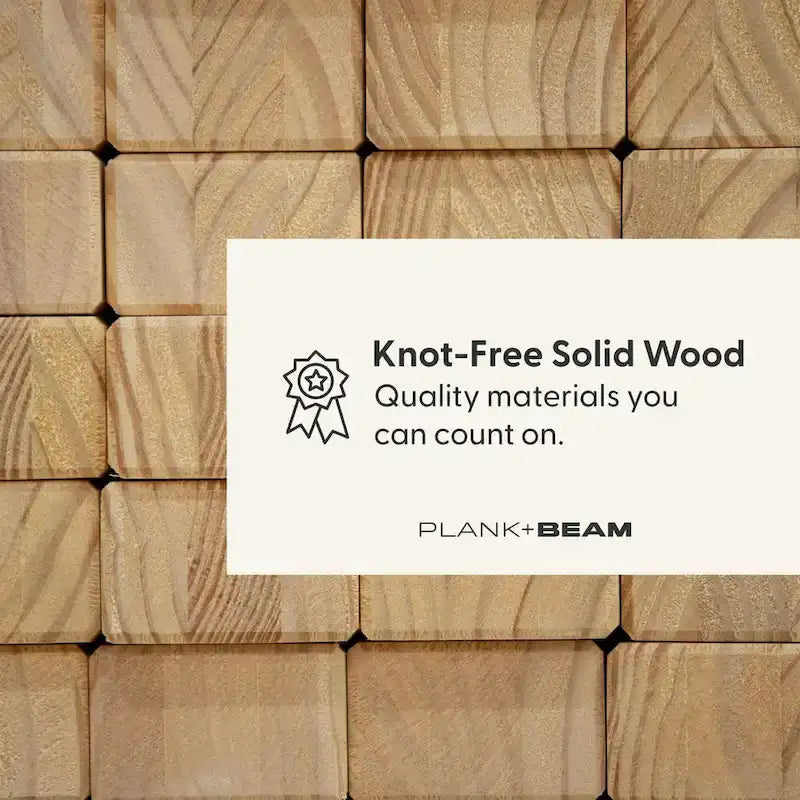 Plank and Beam Modern Queen-Size Bed with Slatted Headboard