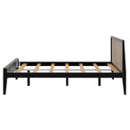 Plank and Beam Modern Queen-Size Bed with Slatted Headboard