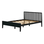 Plank and Beam Modern Queen-Size Bed with Slatted Headboard