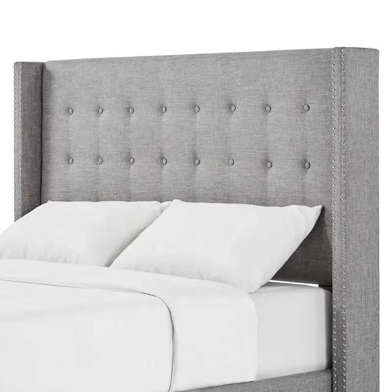 Melina Linen Tufted Wingback Headboard by iNSPIRE Q Bold