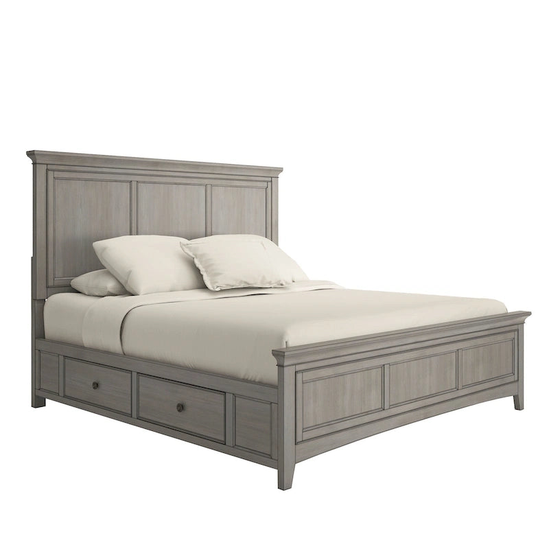 Ediline King Size Wood Panel Platform Storage Bed by iNSPIRE Q Classic