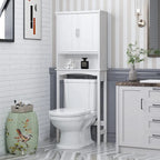 Spirich Home Over The Toilet Storage Cabinet, Bathroom Shelf Over Toilet, Bathroom Organizer Space Saver, White
