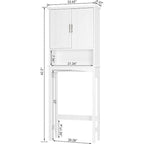 Spirich Home Over The Toilet Storage Cabinet, Bathroom Shelf Over Toilet, Bathroom Organizer Space Saver, White
