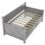 Harper & Bright Designs Twin Daybed with 2 Large Drawers with X-shaped Frame