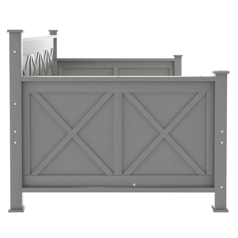 Harper & Bright Designs Twin Daybed with 2 Large Drawers with X-shaped Frame