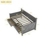 Harper & Bright Designs Twin Daybed with 2 Large Drawers with X-shaped Frame