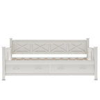 Harper & Bright Designs Twin Daybed with 2 Large Drawers with X-shaped Frame