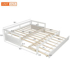 Merax Twin/King Expandable Sleeper Daybed with trundle