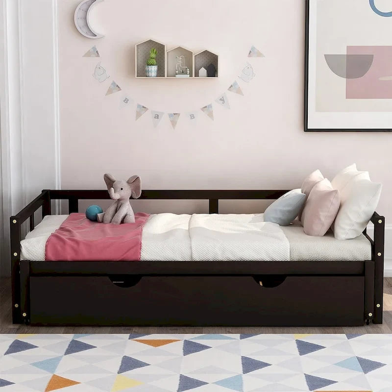 Merax Twin/King Expandable Sleeper Daybed with trundle