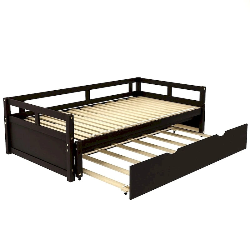 Merax Twin/King Expandable Sleeper Daybed with trundle