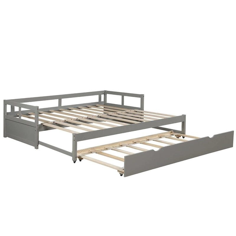 Merax Twin/King Expandable Sleeper Daybed with trundle