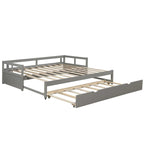 Merax Twin/King Expandable Sleeper Daybed with trundle