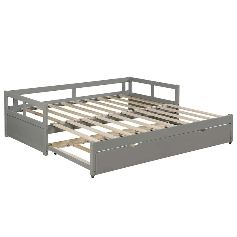 Merax Twin/King Expandable Sleeper Daybed with trundle