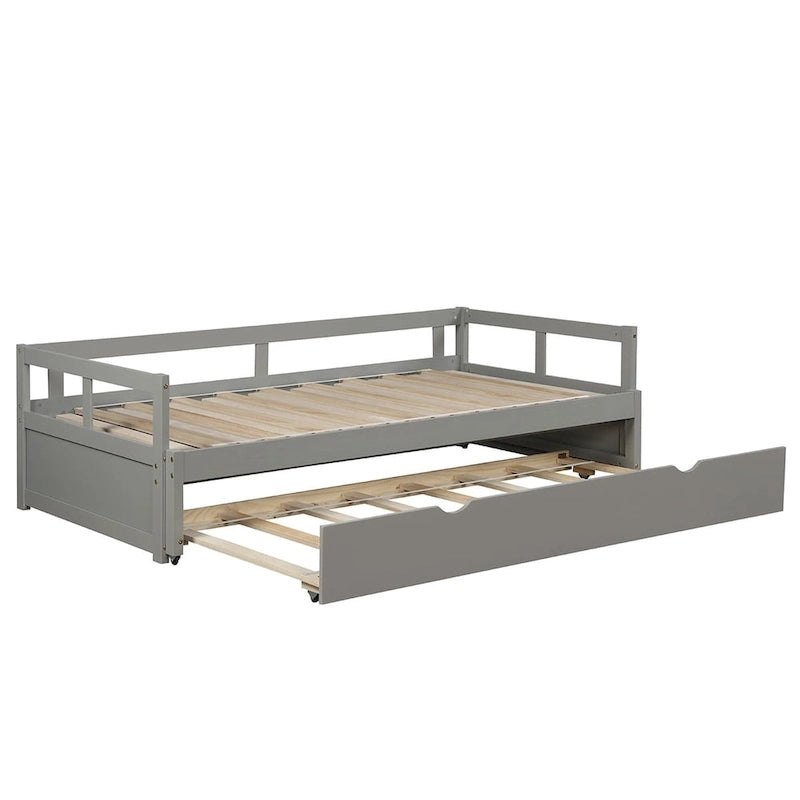Merax Twin/King Expandable Sleeper Daybed with trundle