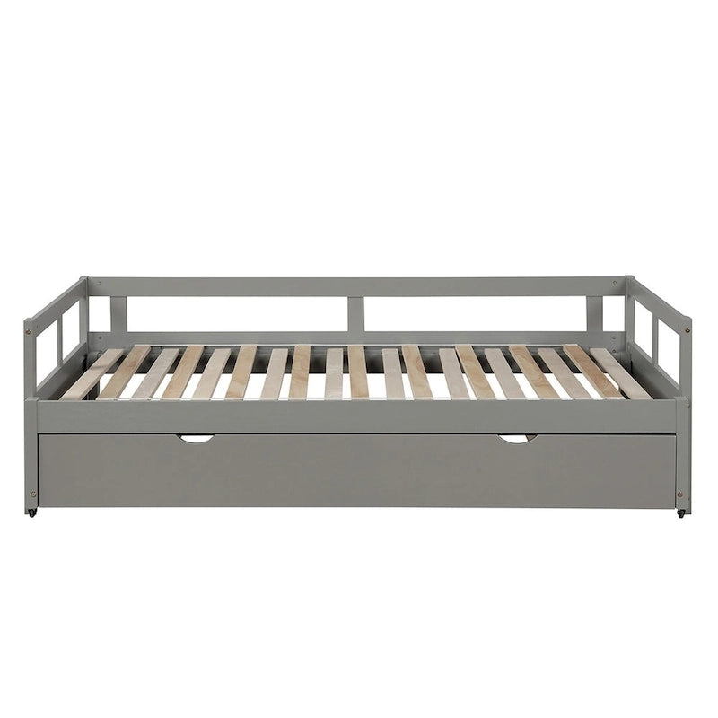 Merax Twin/King Expandable Sleeper Daybed with trundle