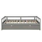 Merax Twin/King Expandable Sleeper Daybed with trundle