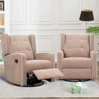 Racing Swivel Rocker Recliner Chair Single Seat Set of two