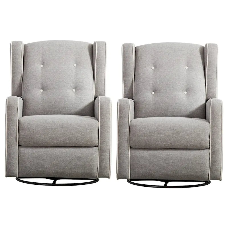 Racing Swivel Rocker Recliner Chair Single Seat Set of two
