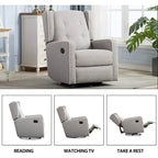 Racing Swivel Rocker Recliner Chair Single Seat Set of two