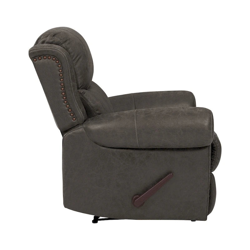 Copper Grove Dilsen Extra Large Rolled Arm Wall Hugger Recliner Chair