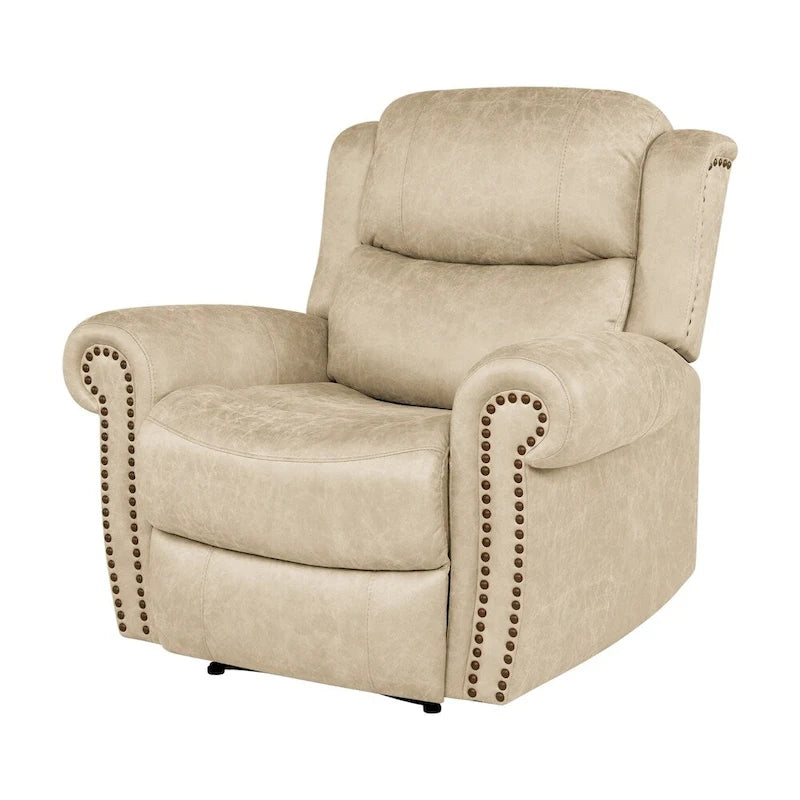 Copper Grove Dilsen Extra Large Rolled Arm Wall Hugger Recliner Chair