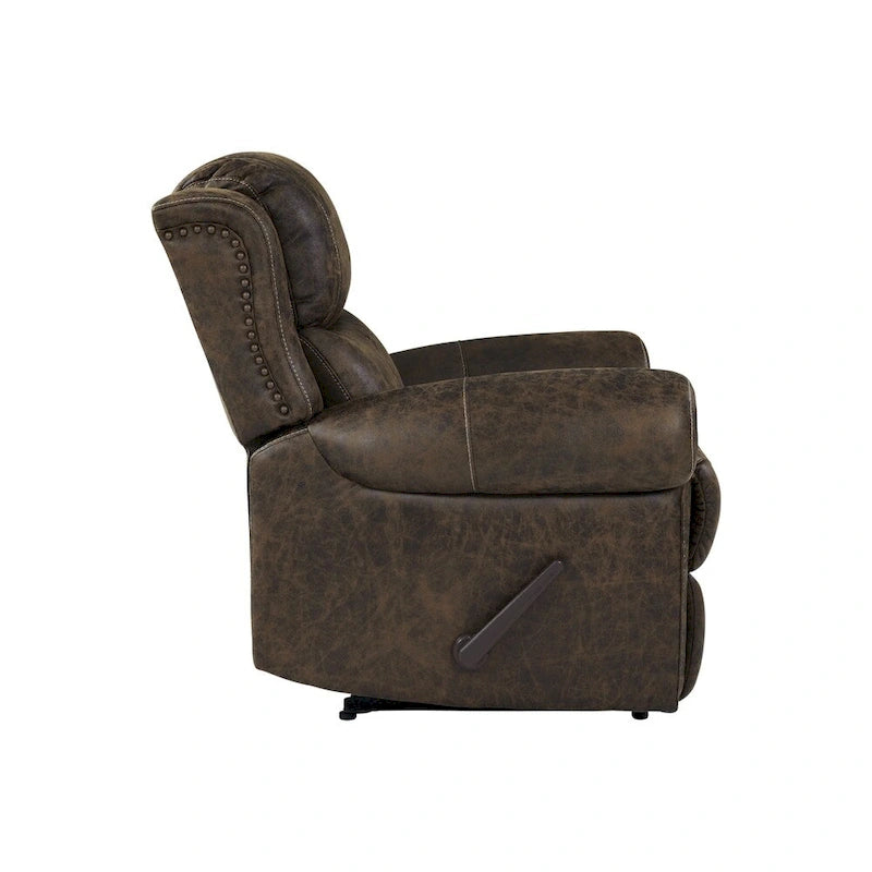 Copper Grove Dilsen Extra Large Rolled Arm Wall Hugger Recliner Chair