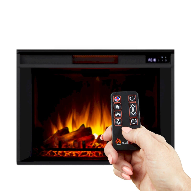 Eliot 81 Grand TV Stand Electric Fireplace in White by Real Flame
