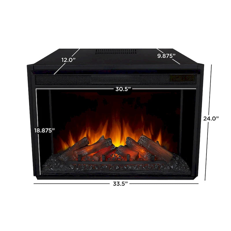 Eliot 81 Grand TV Stand Electric Fireplace in White by Real Flame