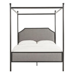 Rayen Grey Upholstered Metal Canopy Queen Bed by iNSPIRE Q Classic