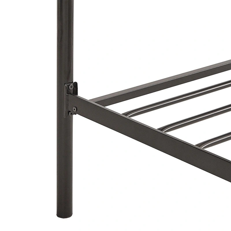 Rayen Grey Upholstered Metal Canopy Queen Bed by iNSPIRE Q Classic