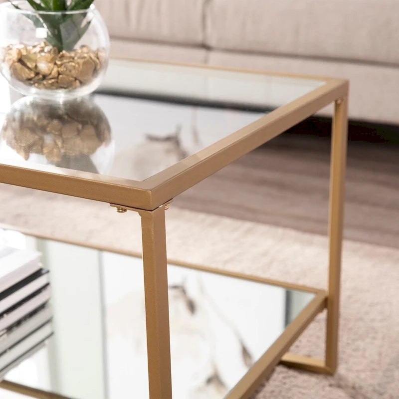 SEI Furniture Glam Gold Metal Coffee Coffee Table