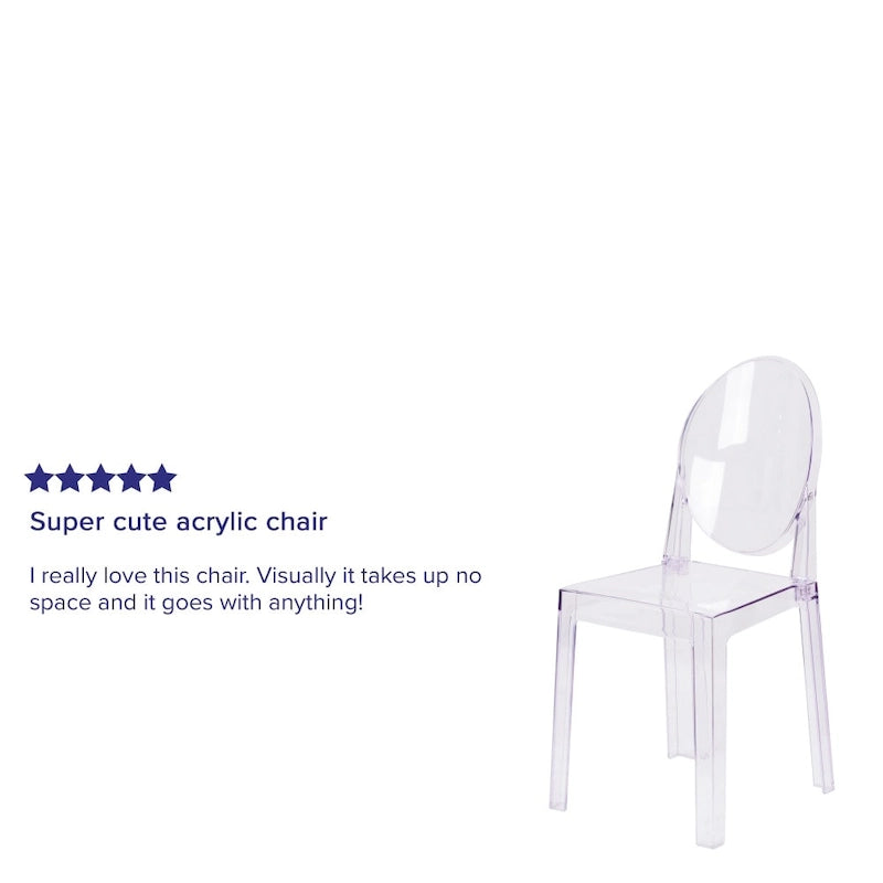 Chair with Oval Back in Transparent Crystal - Wedding Chairs